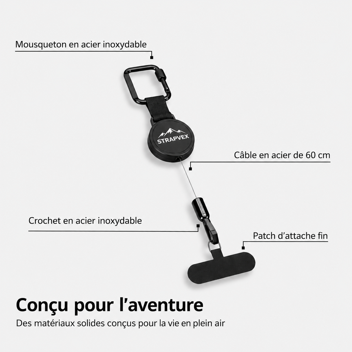 Support Téléphone Rétractable - StrapVex